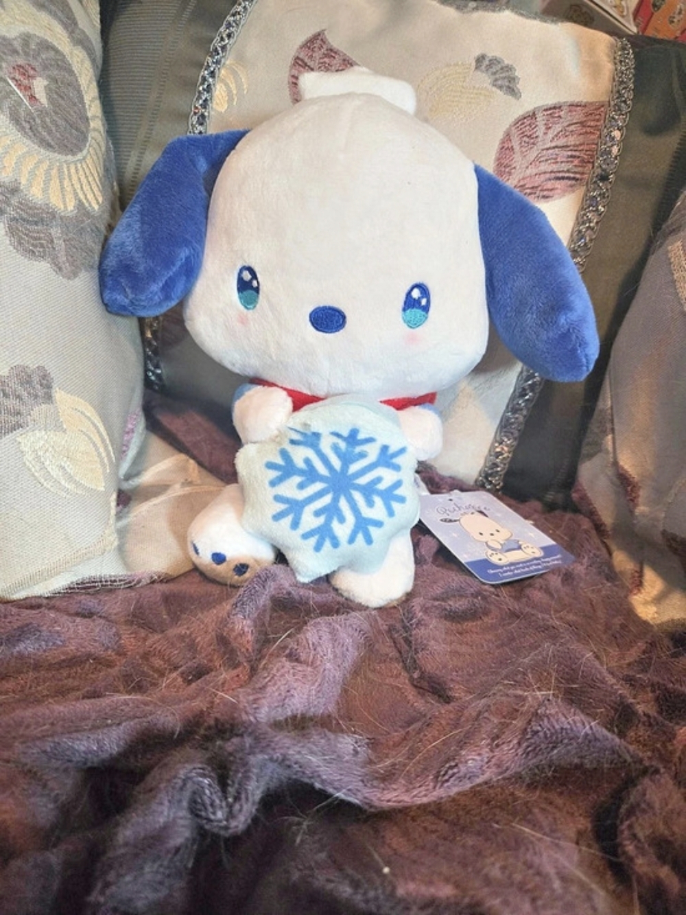 Sanrio Pochacco Fluffy Snow Design Plush - NWT Japan Exclusive